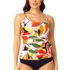 Women Anne Cole | Women'S Asymmetrical Side Tie Tankini Swim Top