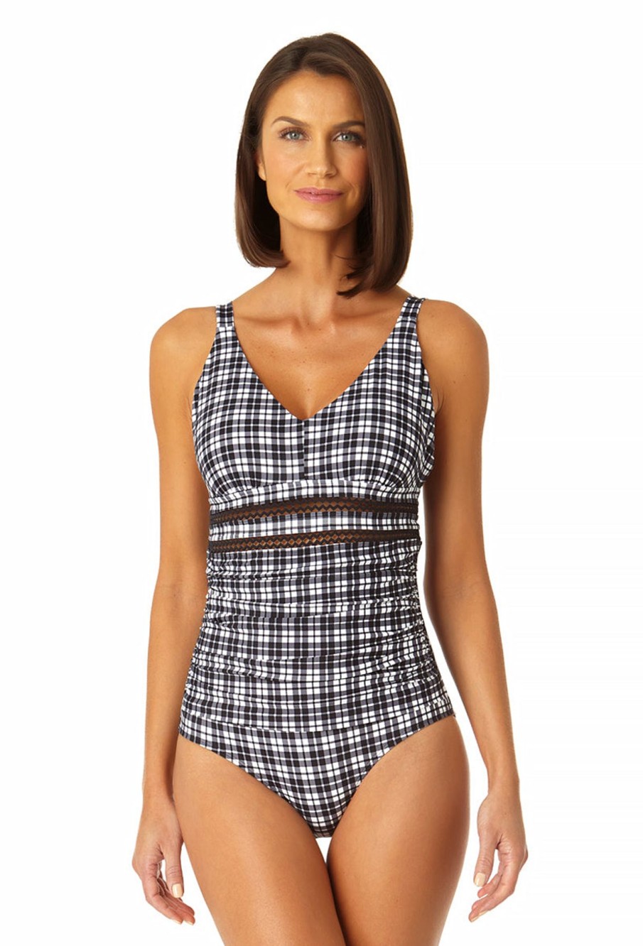 Women Anne Cole | Women'S Trim Triangle One Piece Swimsuit