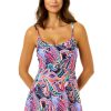 Women Anne Cole | Women'S Paisley Parade Classic Swim Dress