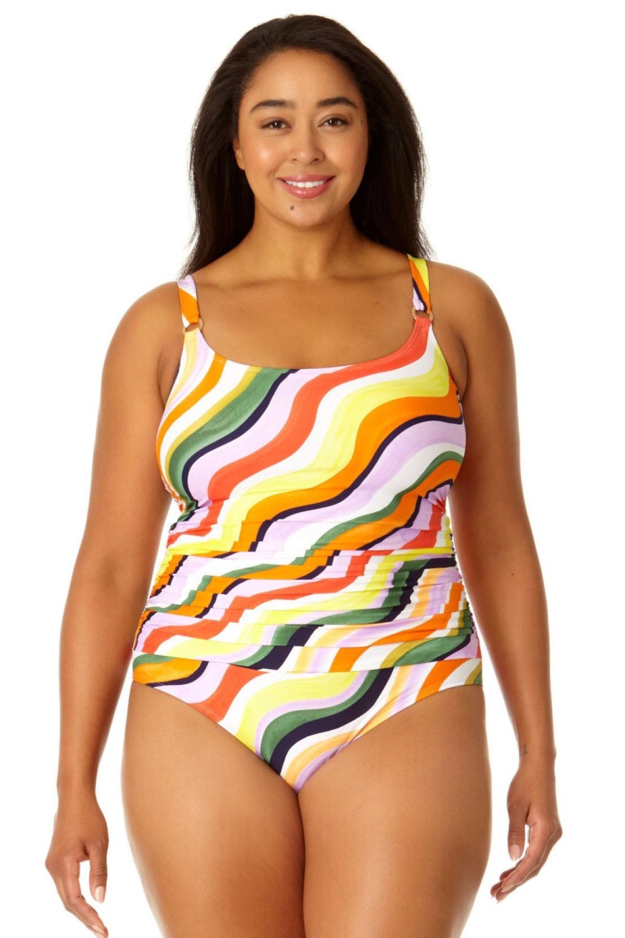 Women Anne Cole | Women'S Shirred Lingerie Maillot One Piece Swimsuit