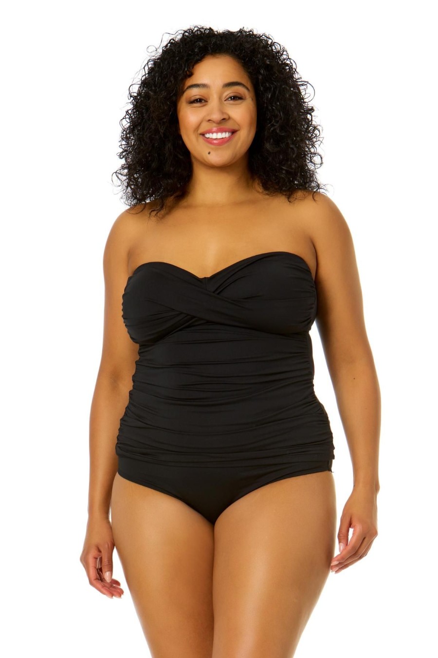 Women Anne Cole | Twist Front Bandeaukini Swim Top