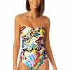 Women Anne Cole | Women'S Twist Front Shirred One Piece Swimsuit