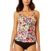 Women Anne Cole | Women'S Sun Blossom Twist Front Underwire Tankini Swim Top