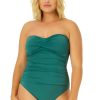 Women Anne Cole | Women'S Live In Color Twist Front Shirred One Piece Swimsuit