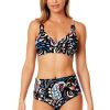 Women Anne Cole | Women'S Dance Floor Paisley Ring Triangle Bikini Top