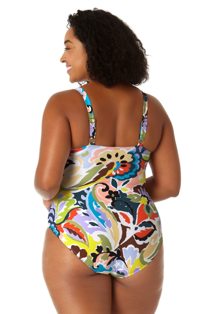 Women Anne Cole | Women'S Shirred Lingerie Maillot One Piece Swimsuit