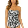 Women Anne Cole | Women'S Wild Cat Twist Front Shirred One Piece Swimsuit