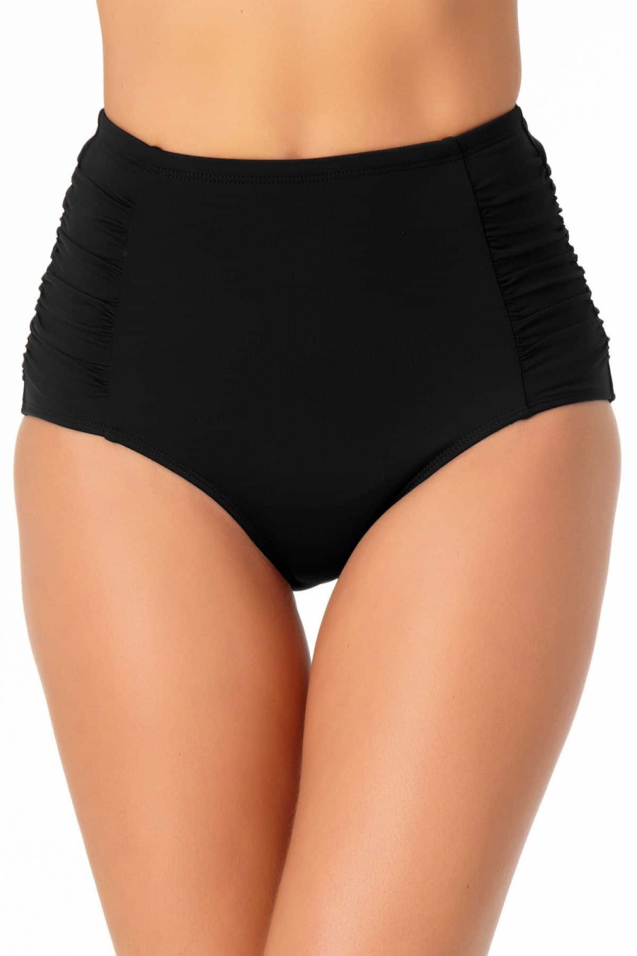 Women Anne Cole | Shirred High Waist Tummy Control Bottom