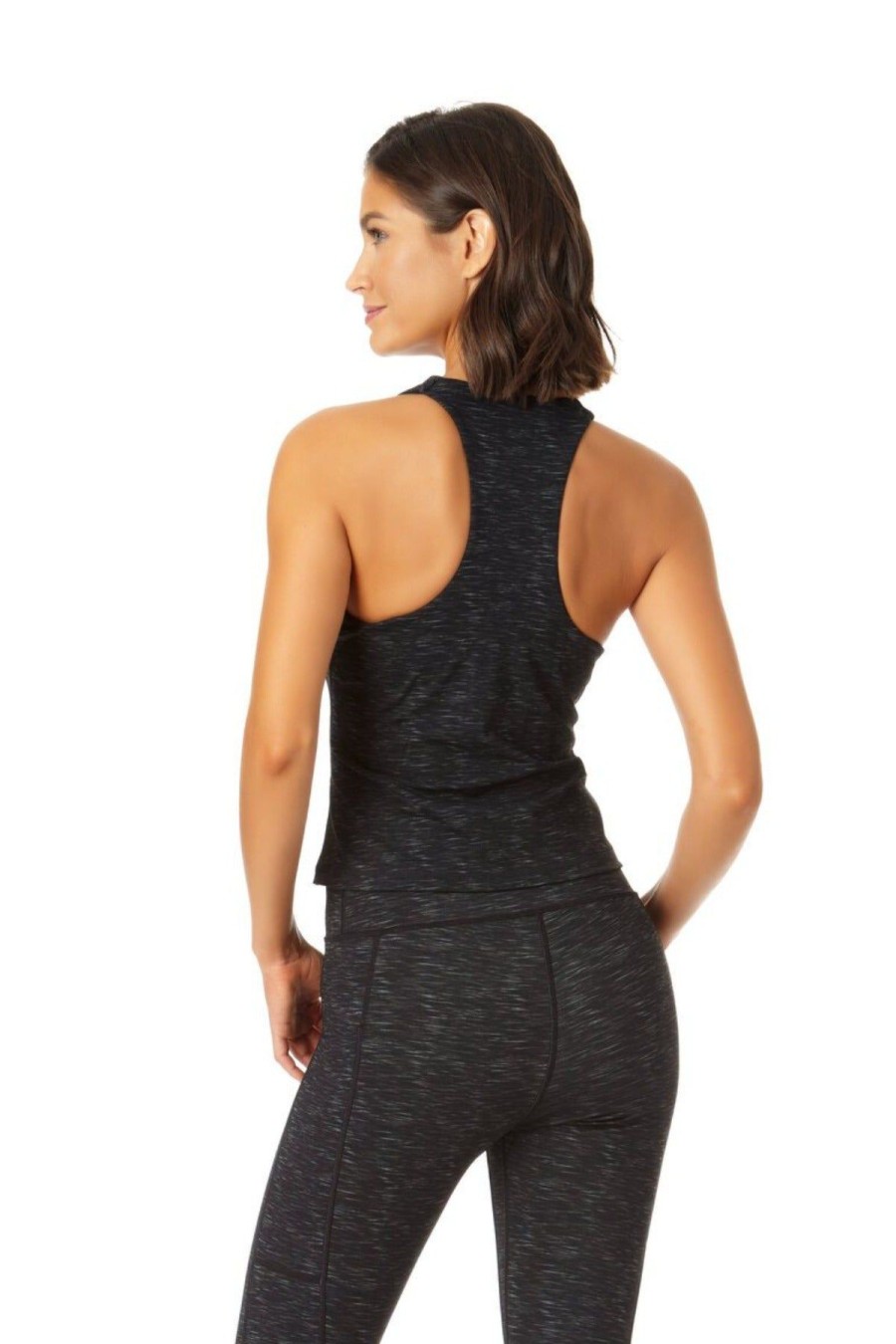 Women Anne Cole | Anne Cole Active-Women'S High Neck Racer Back Tank Top