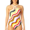 Women Anne Cole | Women'S Halter Keyhole One Piece Swimsuit