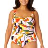 Women Anne Cole | Women'S Twist Front Shirred One Piece Swimsuit