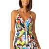 Women Anne Cole | Women'S Swim Dress With Skirted Bottom