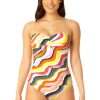 Women Anne Cole | Women'S Twist Front Shirred One Piece Swimsuit