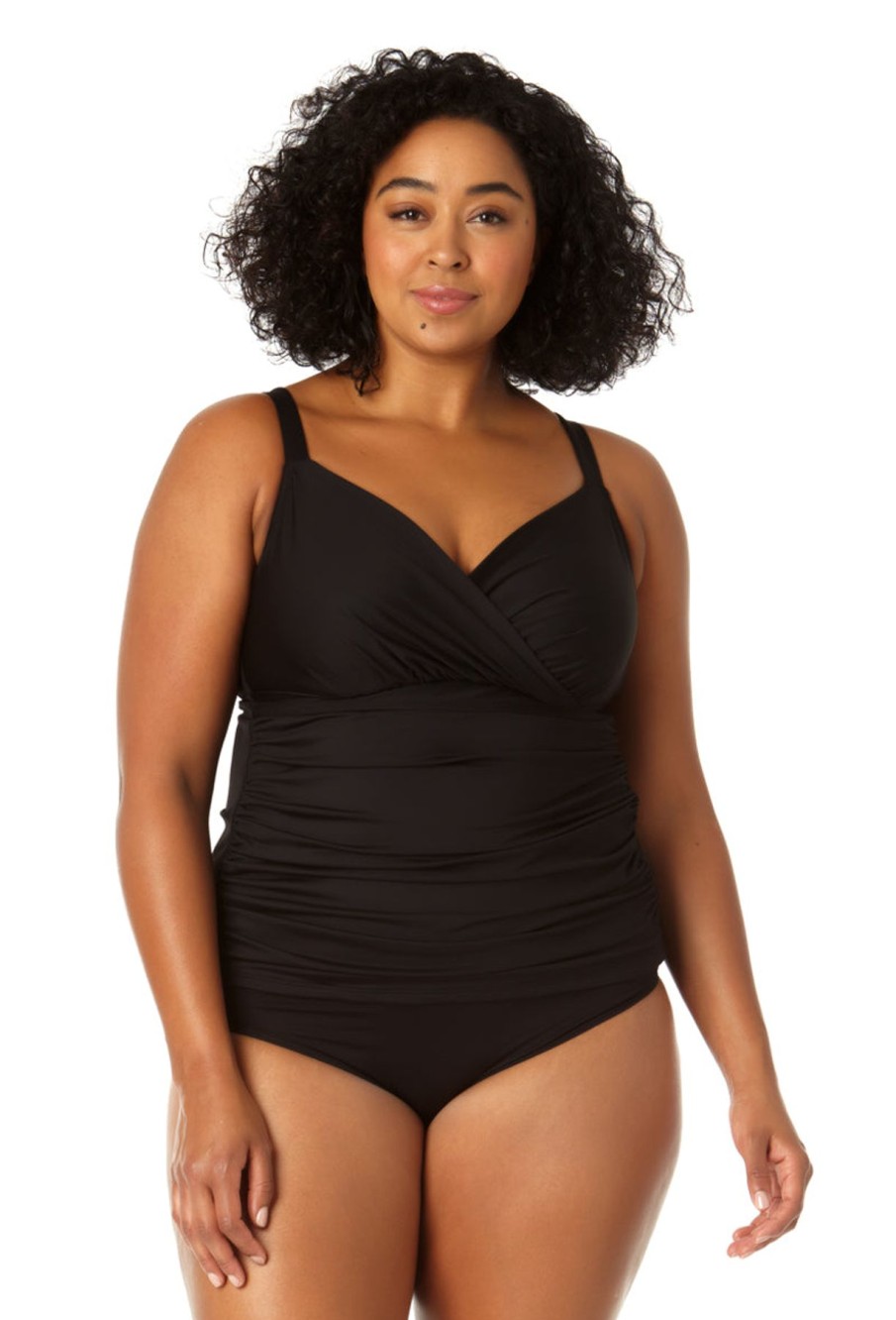 Women Anne Cole | Women'S Twist Front Underwire Tankini Swim Top