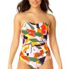 Women Anne Cole | Women'S Twist Front Shirred One Piece Swimsuit