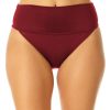 Women Anne Cole | Women'S Live In Color Soft Band High Waist Swim Bottom