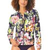 Women Anne Cole | Long Sleeve Zip Front Rash Guard Top