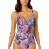 Women Anne Cole | Women'S Paisley Parade V-Wire One Piece Swimsuit