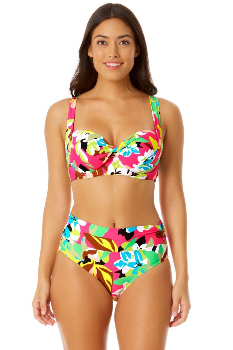 Women Anne Cole | Women'S Retro Underwire Bikini Swim Top