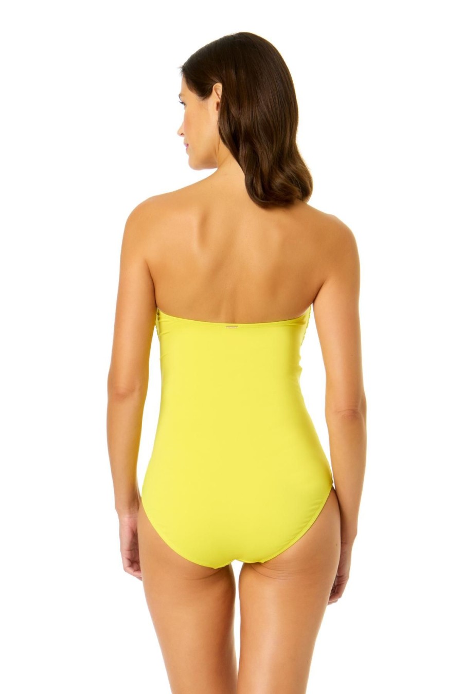 Women Anne Cole | Women'S Live In Color Twist Front Shirred One Piece Swimsuit