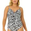 Women Anne Cole | Women'S Wild Cat Underwire Surplice One Piece Swimsuit