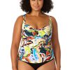 Women Anne Cole | Women'S Retro Twist Front Underwire Tankini Swim Top