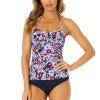 Women Anne Cole | Women'S Meadow Bouquet Twist Front Bandeaukini Swim Top