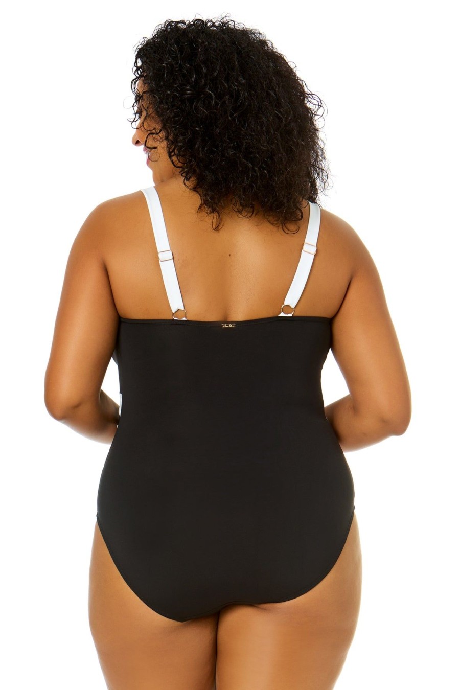 Women Anne Cole | Women'S Plus Size Mesh Around Mesh Insert One Piece Swimsuit