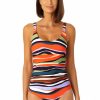 Women Anne Cole | Women'S Scoop Neck Shirred One Piece Swimsuit