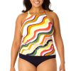 Women Anne Cole | Women'S High Neck Tankini Top