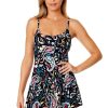 Women Anne Cole | Women'S Dance Floor Paisley Classic Swim Dress