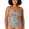 Women Anne Cole | Women'S Twist Front Shirred One Piece Swimsuit