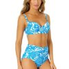 Women Anne Cole | Women'S Midnight Floral Shirred Underwire Bikini Top