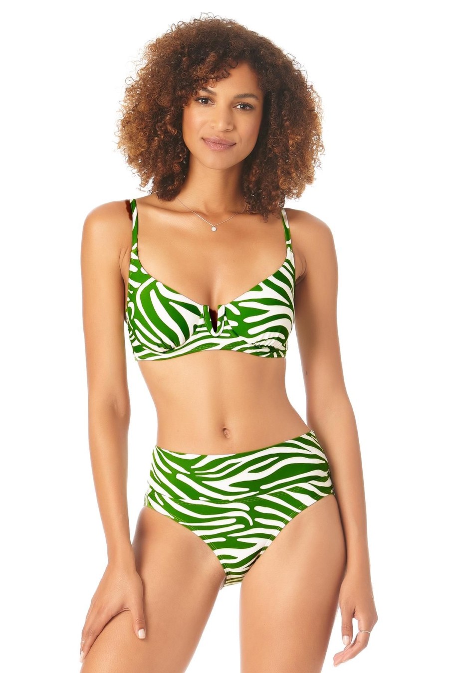 Women Anne Cole | Women'S V Wire Underwire Bikini Swim Top