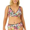 Women Anne Cole | Women'S Sun Blossom Soft Band Shirred Bralette Bikini Top