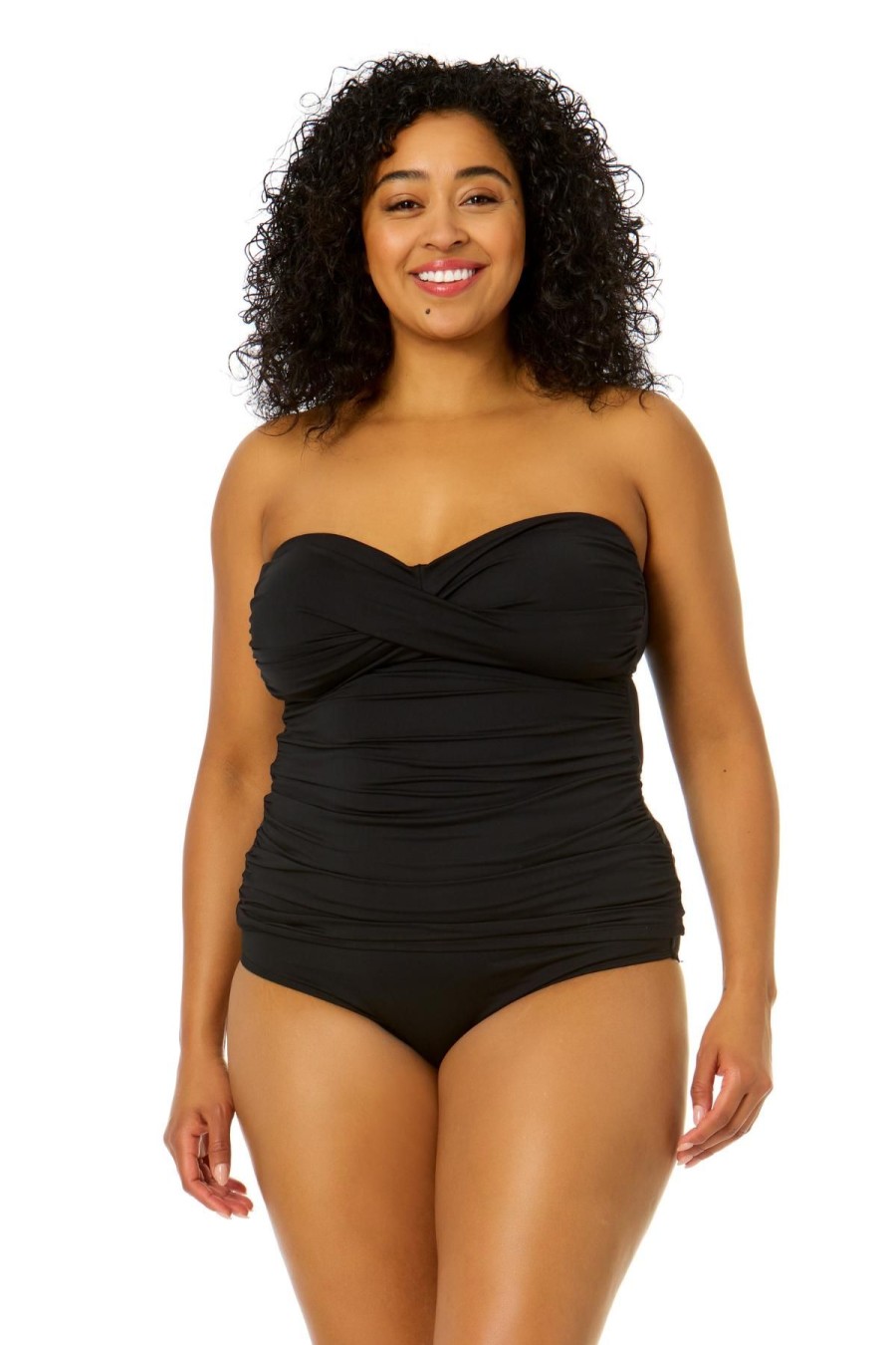 Women Anne Cole | Twist Front Bandeaukini Swim Top