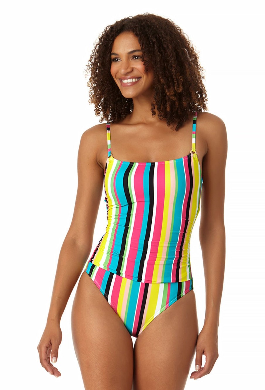 Women Anne Cole | Women'S Shirred Lingerie Maillot One Piece Swimsuit