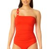 Women Anne Cole | Ring Strap Asymmetric One Piece Swimsuit