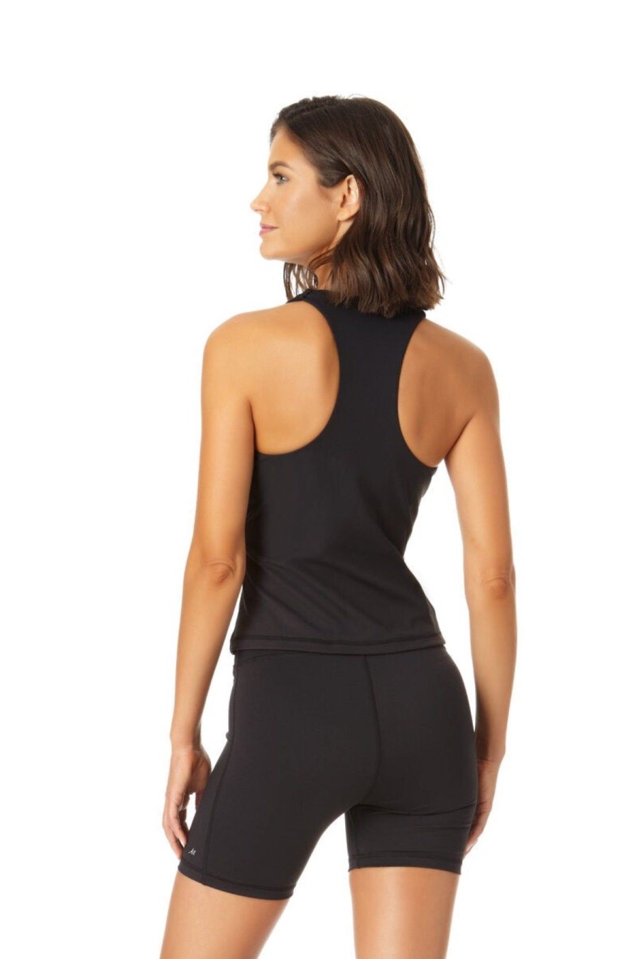 Women Anne Cole | Anne Cole Active-Women'S High Neck Racer Back Tank Top