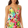 Women Anne Cole | Women'S Swim Dress With Skirted Bottom