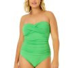 Women Anne Cole | Women'S Live In Color Twist Front Shirred One Piece Swimsuit