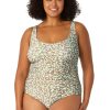 Women Anne Cole | Women'S Scoop Neck Shirred One Piece Swimsuit