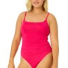 Women Anne Cole | Women'S Live In Color Shirred Lingerie Maillot One Piece