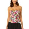 Women Anne Cole | Women'S Sun Blossom Twist Front Bandeaukini Swim Top