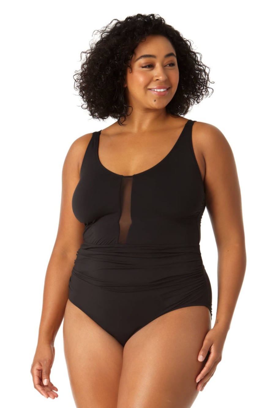 Women Anne Cole | Women'S Mesh One Piece Swimsuit