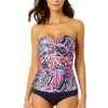 Women Anne Cole | Women'S Paisley Parade Twist Front Bandeaukini Swim Top