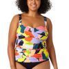 Women Anne Cole | Women'S Twist Front Bandeaukini Swim Top