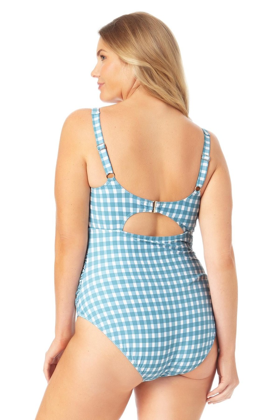 Women Anne Cole | Scoop Neck Shirred One Piece Swimsuit