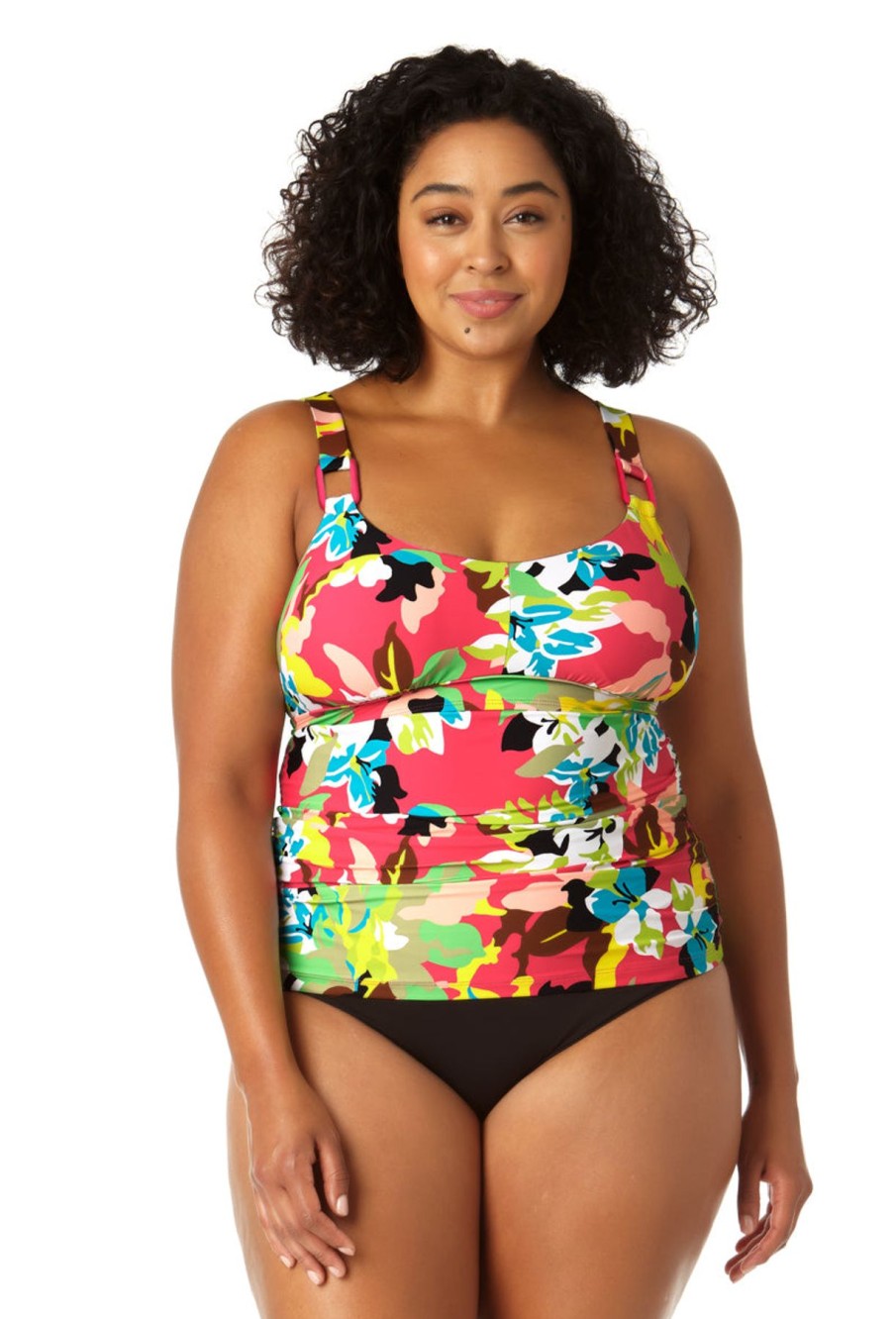 Women Anne Cole | Women'S Easy Ring Tri Tankini Swim Top