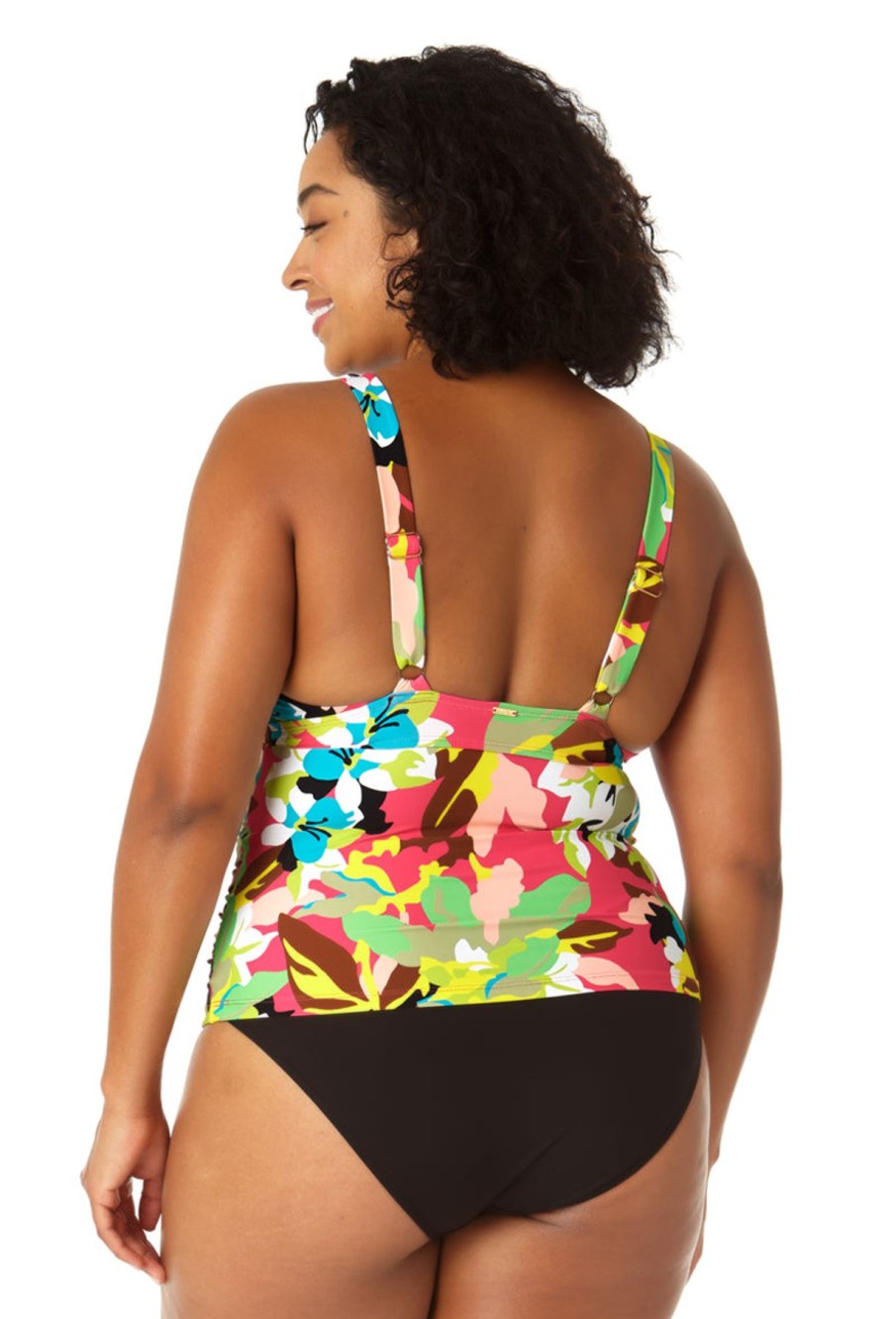 Women Anne Cole | Women'S Easy Ring Tri Tankini Swim Top